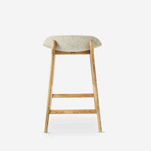 Afbeelding in Gallery-weergave laden, Unsual Counterstool eikenhouten vlasvezels
