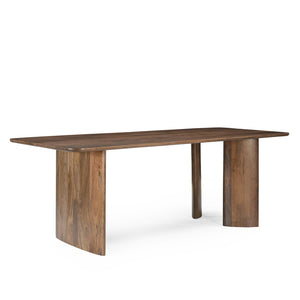 Eettafel mango hout bruin met verstelbare pootpositie 220cm
