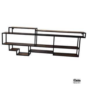 Wandrek Rechthoek Metaal 200cm