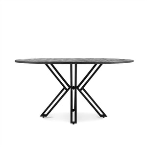 Ronde eettafel modern industrieel design in zwart