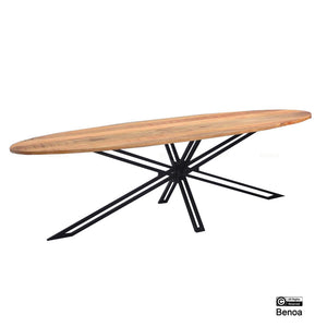 Eettafel met ellips vormig blad