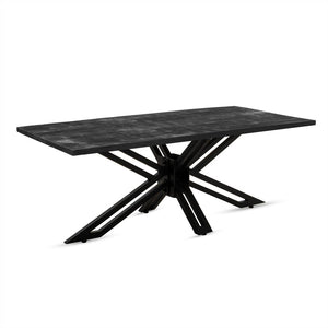 Yana rechthoekige salontafel zwart mangohout & zwart metaal