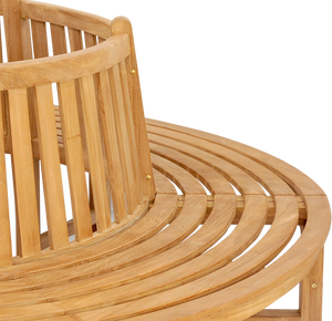 Ronde tuinbank teakhout