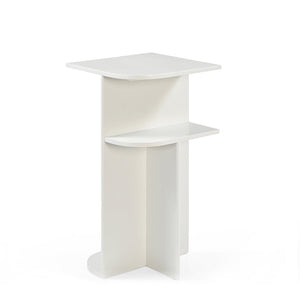 Bijzet tafel Japandi design mango hout off white kleur