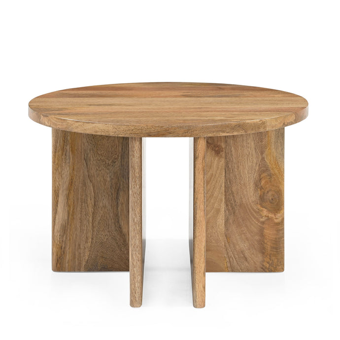 salontafel van mangohout naturel kleur  60 cm