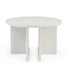 Afbeelding in Gallery-weergave laden, salontafel van mangohout off-white creme kleur 60 cm