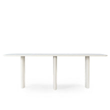 Afbeelding in Gallery-weergave laden, Eettafel mango hout off white met verstelbare pootpositie 220cm