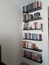 Afbeelding in Gallery-weergave laden, Zwarte boekenplanken zwevend