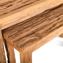 Afbeelding in Gallery-weergave laden, Sidetables van grof robuust Teakhout
