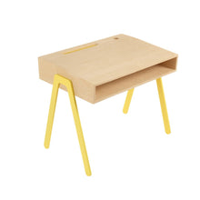 Afbeelding in Gallery-weergave laden, Kinderbureau berken multiplex hout kleur geel