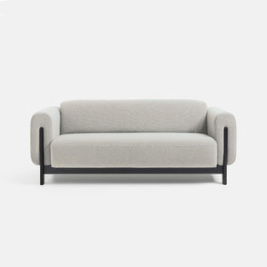 Nel Alfa duurzame 2,5 zits sofa - zwart eiken frame - Oxford stof 0201