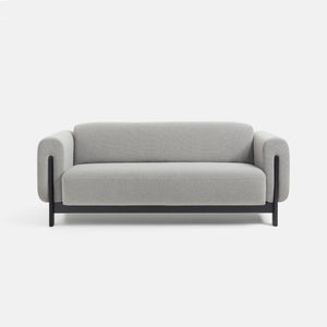 Nel Alfa duurzame 2,5 zits sofa - zwart eiken frame - Oxford stof 0204