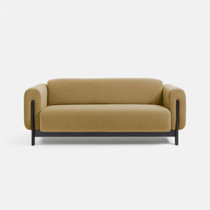 Nel Alfa duurzame 2,5 zits sofa - zwart eiken frame - Oxford stof 0205