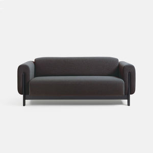 Nel Alfa duurzame 2,5 zits sofa - zwart eiken frame - Oxford stof 0206