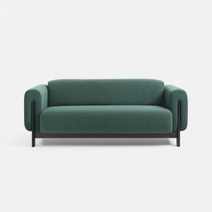 Nel Alfa duurzame 2,5 zits sofa - zwart eiken frame - Oxford stof 0207