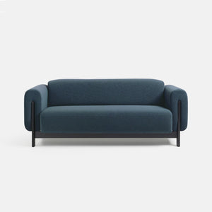Nel Alfa duurzame 2,5 zits sofa - zwart eiken frame - Oxford stof 0219