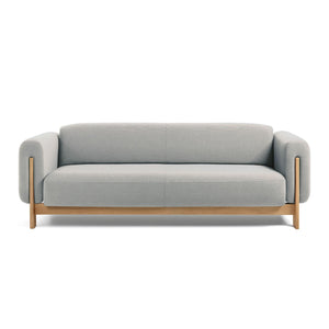 Nel Alfa duurzame 3 zits sofa - naturel eiken frame - Oxford stof 0201 