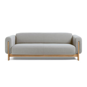 Nel Alfa duurzame 3 zits sofa - naturel eiken frame - Oxford stof 0204