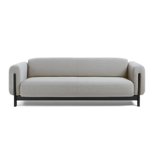 Nel Alfa duurzame 3 zits sofa - zwart eiken frame - Oxford stof 0204