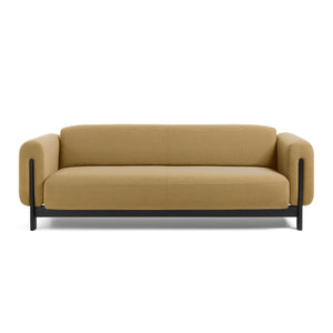 Nel Alfa duurzame 3 zits sofa - zwart eiken frame - Oxford stof 0205