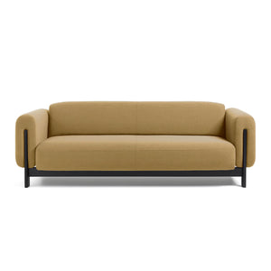 Nel Alfa duurzame 3 zits sofa - zwart eiken frame - Oxford stof 0205
