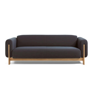 Nel Alfa duurzame 3 zits sofa - naturel eiken frame - Oxford stof 0206