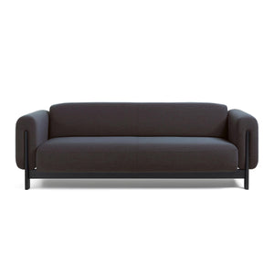 Nel Alfa duurzame 3 zits sofa - zwart eiken frame - Oxford stof 0206