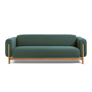 Nel Alfa duurzame 3 zits sofa - naturel eiken frame - Oxford stof 0207