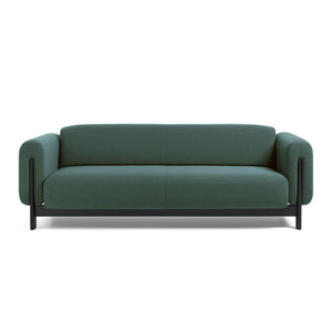 Nel Alfa duurzame 3 zits sofa - zwart eiken frame - Oxford stof 0207