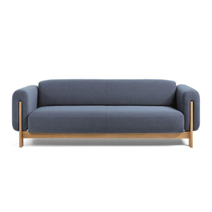 Nel Alfa duurzame 3 zits sofa - naturel eiken frame - Oxford stof 0210