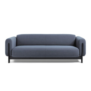 Nel Alfa duurzame 3 zits sofa - zwart eiken frame - Oxford stof 0210