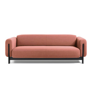 Nel Alfa duurzame 3 zits sofa - zwart eiken frame - Oxford stof 0217