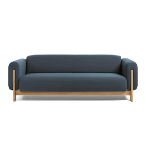 Nel Alfa duurzame 3 zits sofa - naturel eiken frame - Oxford stof 0219