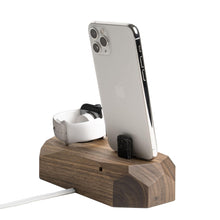 Afbeelding in Gallery-weergave laden, Apple Combo Dock Walnoot iPhone iWatch