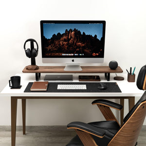 Apple iMac desk organizer duurzaam walnotenhout