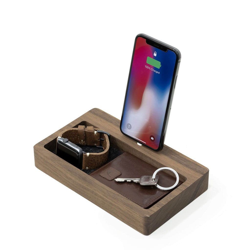 Oakywood iPhone Dock Organizer Walnoot