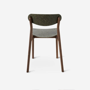 Ubu Chair walnoot hout oude legerkledij