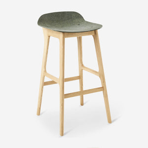 Unsual Barstool eiken hout barstoel oude legerkledij