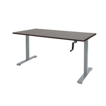 Afbeelding in Gallery-weergave laden, Schaffenburg Dextro Slinger Zit-Sta bureautafel 160x80 aluminium poten logan werkblad