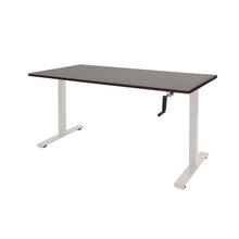 Afbeelding in Gallery-weergave laden, Schaffenburg Dextro Slinger Zit-Sta bureautafel 140x80 witte poten logan werkblad