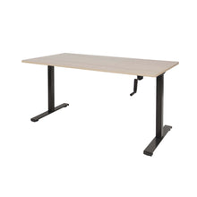 Afbeelding in Gallery-weergave laden, Schaffenburg Dextro Slinger Zit-Sta bureautafel 140x80 zwarte poten lindberg werkblad
