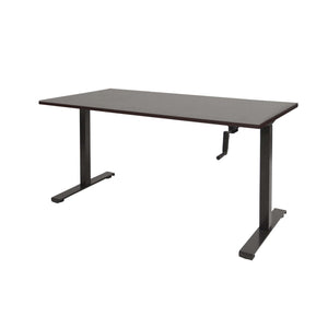 Schaffenburg Dextro Slinger Zit-Sta bureautafel 140x80 zwarte poten logan werkblad