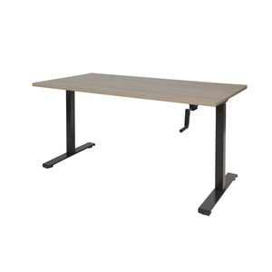 Schaffenburg Dextro Slinger Zit-Sta bureautafel 140x80 zwarte poten robson werkblad