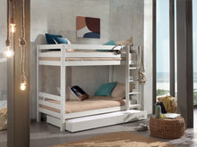 Afbeelding in Gallery-weergave laden, Vipack Pino Stapelbed wit hoogte 140 cm met extra bedlade