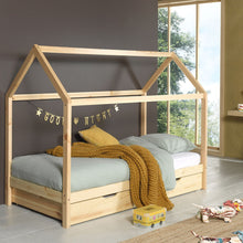 Afbeelding in Gallery-weergave laden, Vipack Dallas Huisbed T1 naturel met bedlade