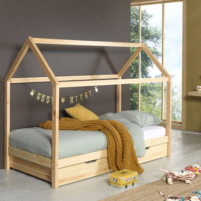 Vipack Dallas Huisbed T1 naturel met bedlade