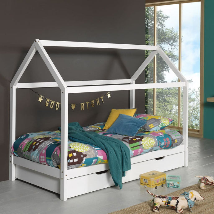 Vipack Dallas Huisbed type 1 wit met bedlade