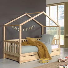 Afbeelding in Gallery-weergave laden, Vipack Dallas Huisbed type3 naturel met bedlade