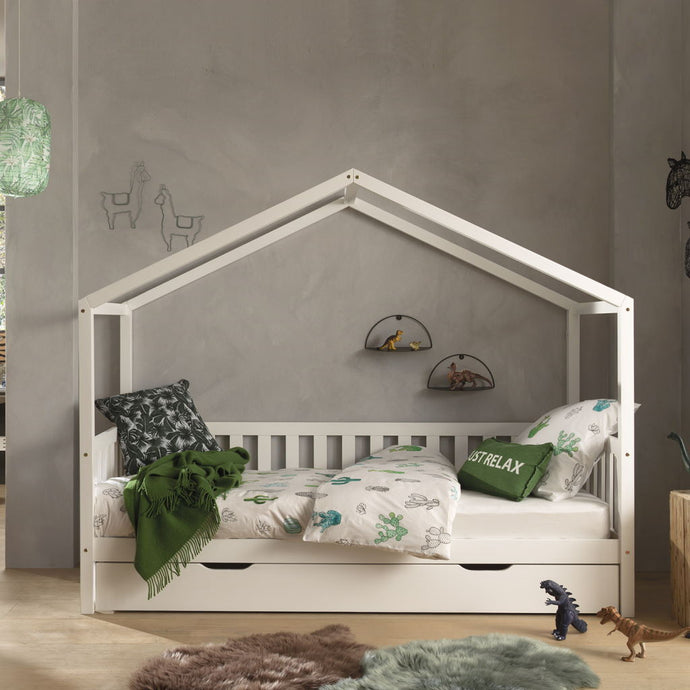 Vipack Dallas Huisbed type3 wit met bedlade