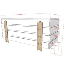 Afbeelding in Gallery-weergave laden, Modulo stapelbaar bed - 4 stuks